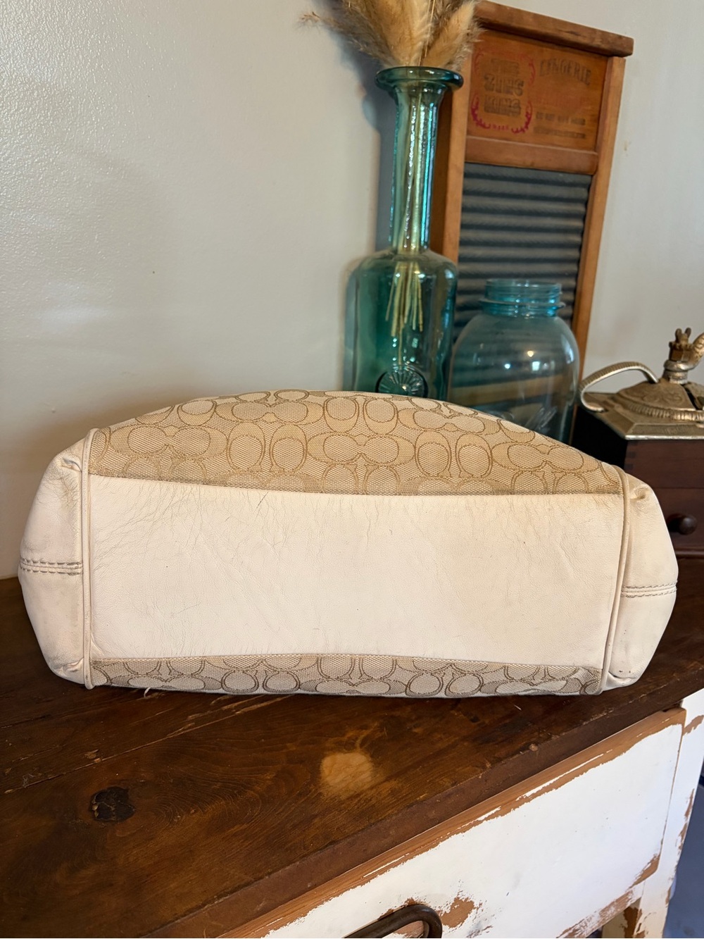 Coach Signature Lexy Shoulder Bag with Cream Trim F27579 - Picture 10 of 14